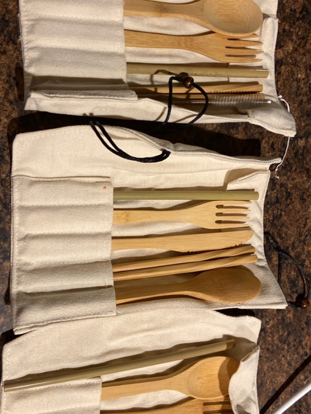 8 sets of Bamboo utensils